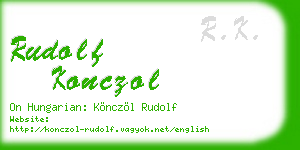 rudolf konczol business card